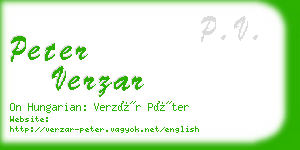 peter verzar business card